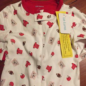 NWT 24 month La Luna Football Sleeper - Pima Cotton